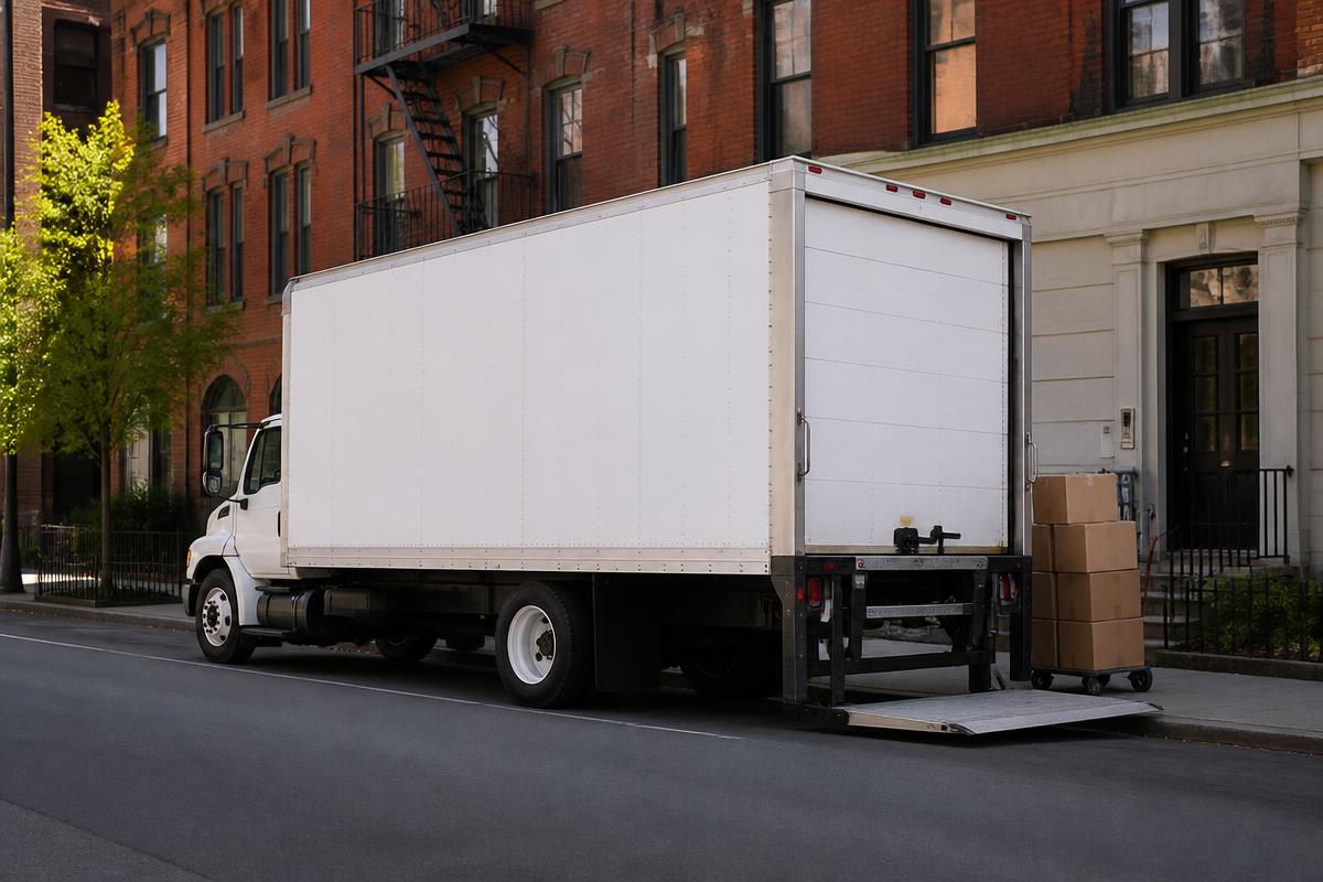 Box Truck equipment on the road